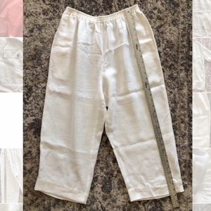 Eskandar white linen pants